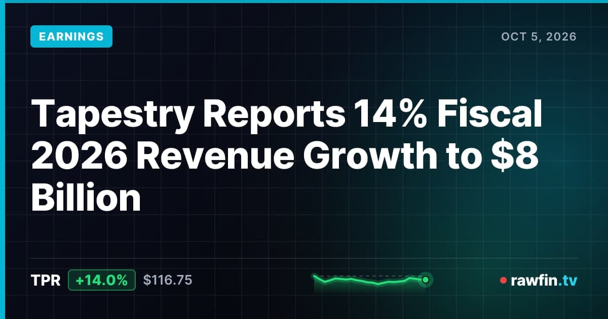 Tapestry Reports 14% Fiscal 2026 Revenue Growth to $8 Billion
