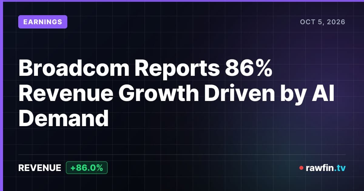 Broadcom Reports 86% Revenue Growth Driven by AI Demand