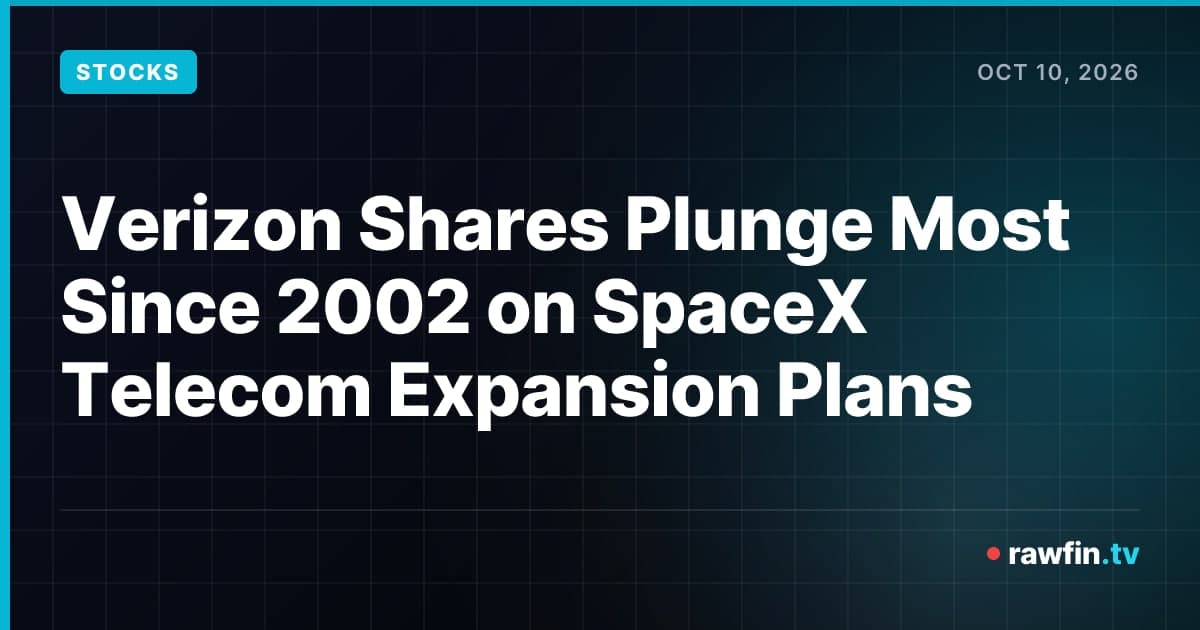 Verizon Shares Plunge Most Since 2002 on SpaceX Telecom Expansion Plans