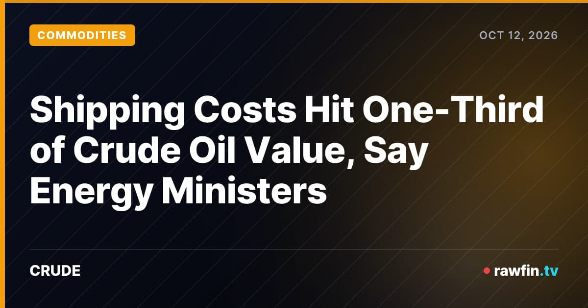 Shipping Costs Hit One-Third of Crude Oil Value, Say Energy Ministers