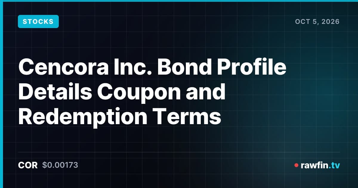 Cencora Inc. Bond Profile Details Coupon and Redemption Terms