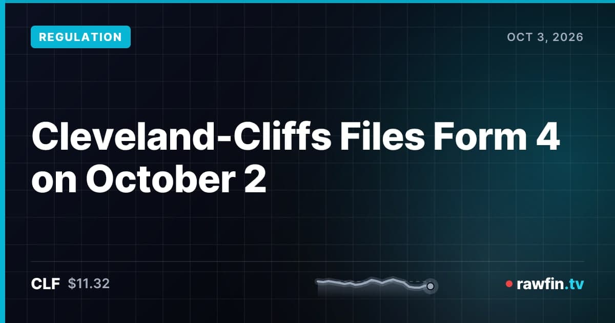 Cleveland-Cliffs Files Form 4 on October 2