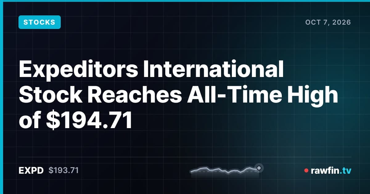Expeditors International Stock Reaches All-Time High of $194.71