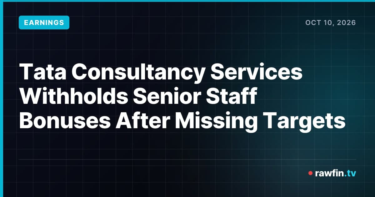 Tata Consultancy Services Withholds Senior Staff Bonuses After Missing Targets