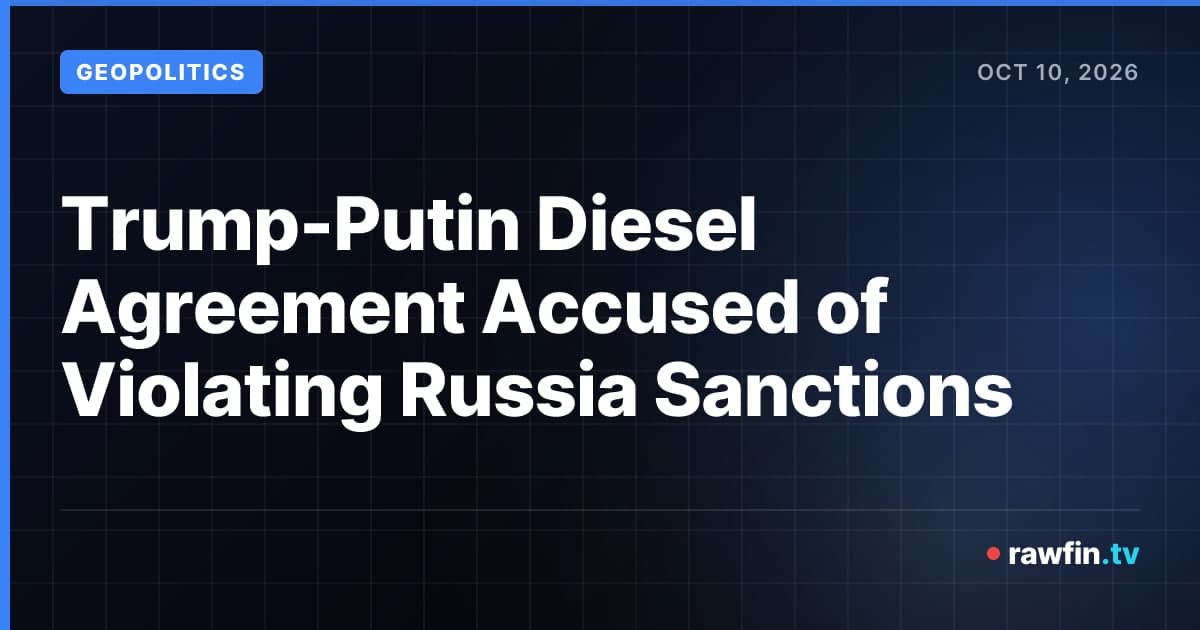 Trump-Putin Diesel Agreement Accused of Violating Russia Sanctions