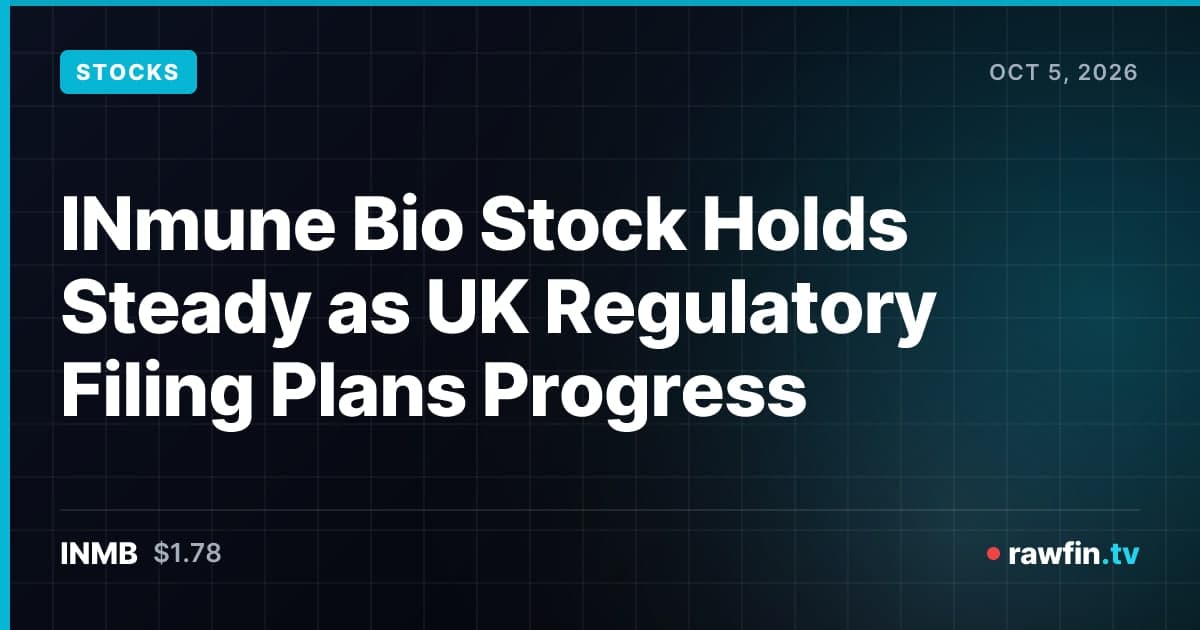 INmune Bio Stock Holds Steady as UK Regulatory Filing Plans Progress