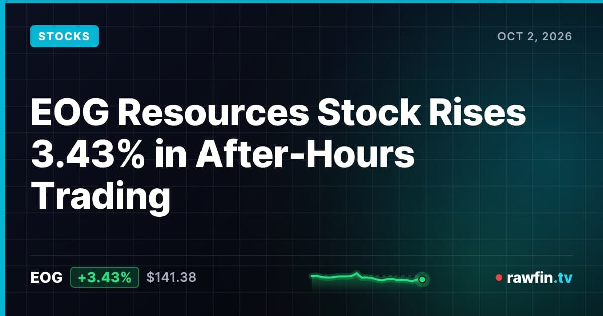 EOG Resources Stock Rises 3.43% in After-Hours Trading