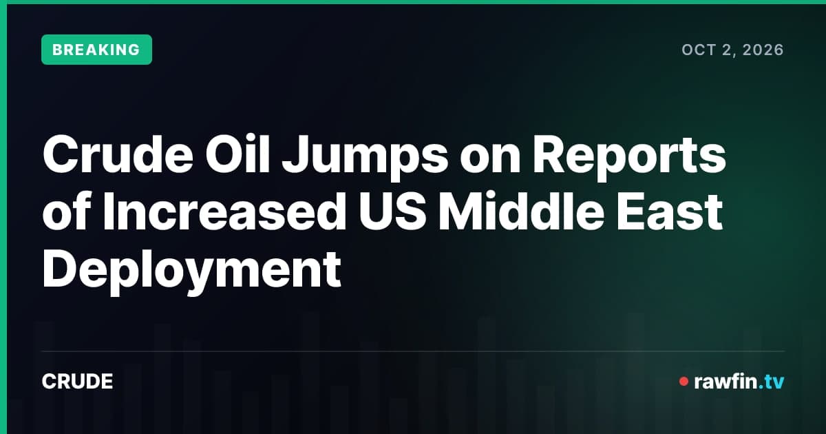 Crude Oil Jumps on Reports of Increased US Middle East Deployment