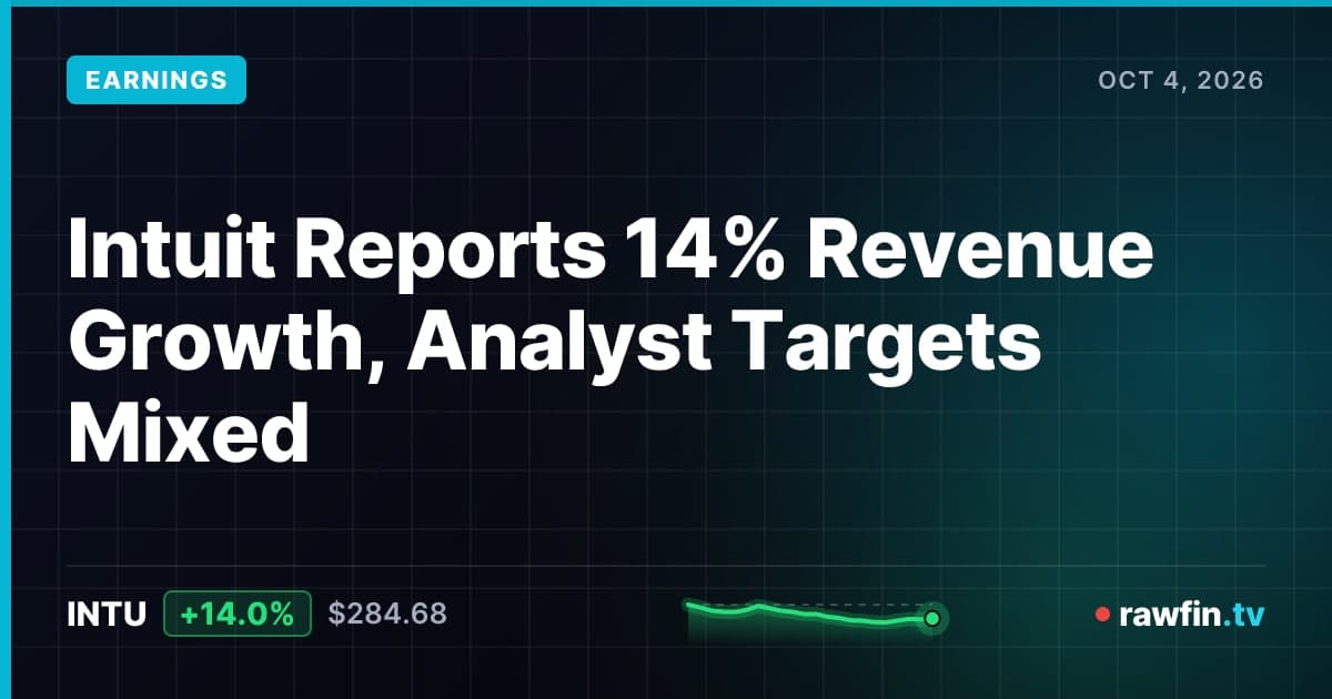 Intuit Reports 14% Revenue Growth, Analyst Targets Mixed