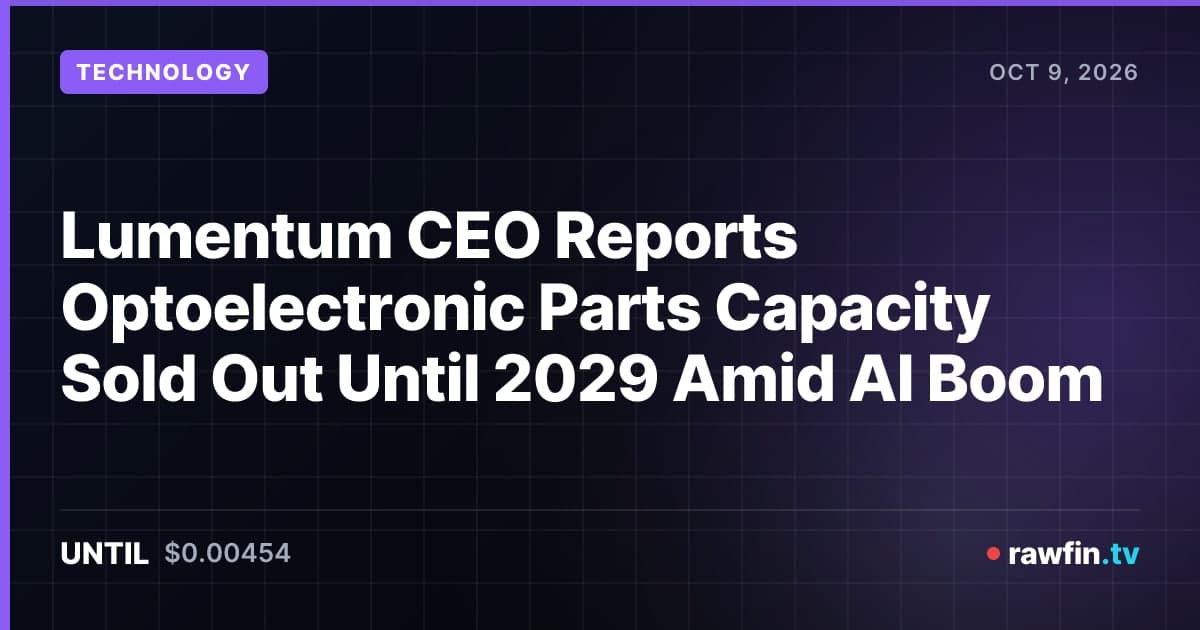 Lumentum CEO Reports Optoelectronic Parts Capacity Sold Out Until 2029 Amid AI Boom