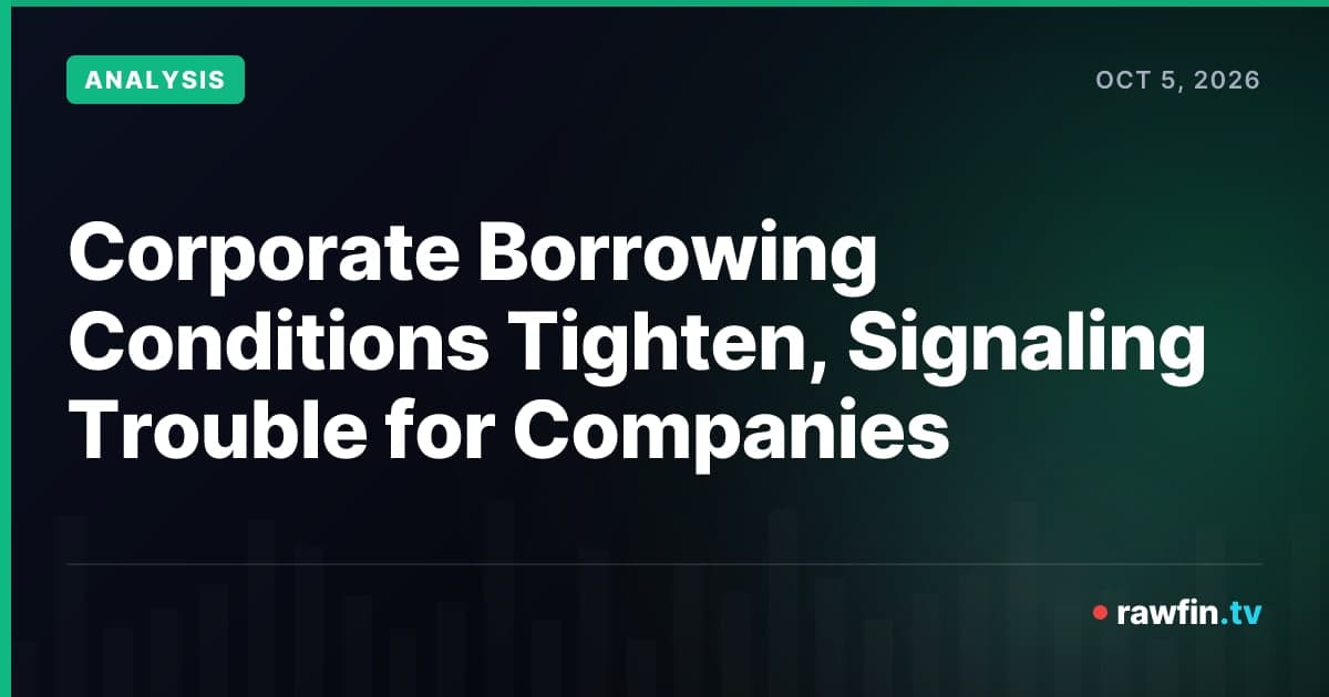 Corporate Borrowing Conditions Tighten, Signaling Trouble for Companies