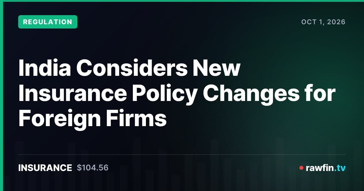 India Considers New Insurance Policy Changes for Foreign Firms