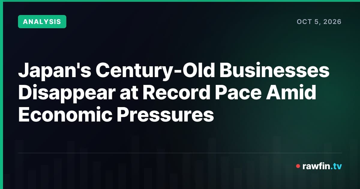 Japan's Century-Old Businesses Disappear at Record Pace Amid Economic Pressures