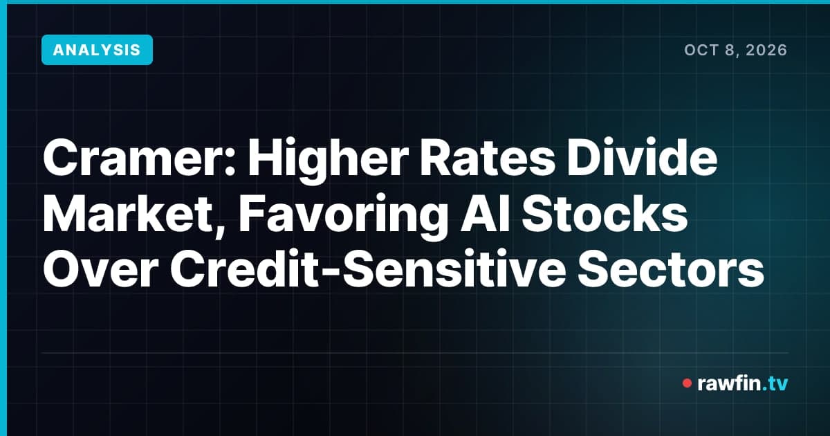 Cramer: Higher Rates Divide Market, Favoring AI Stocks Over Credit-Sensitive Sectors