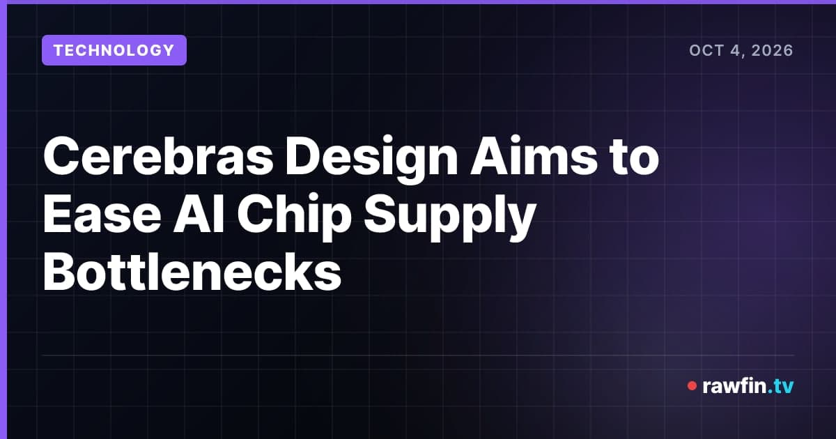 Cerebras Design Aims to Ease AI Chip Supply Bottlenecks