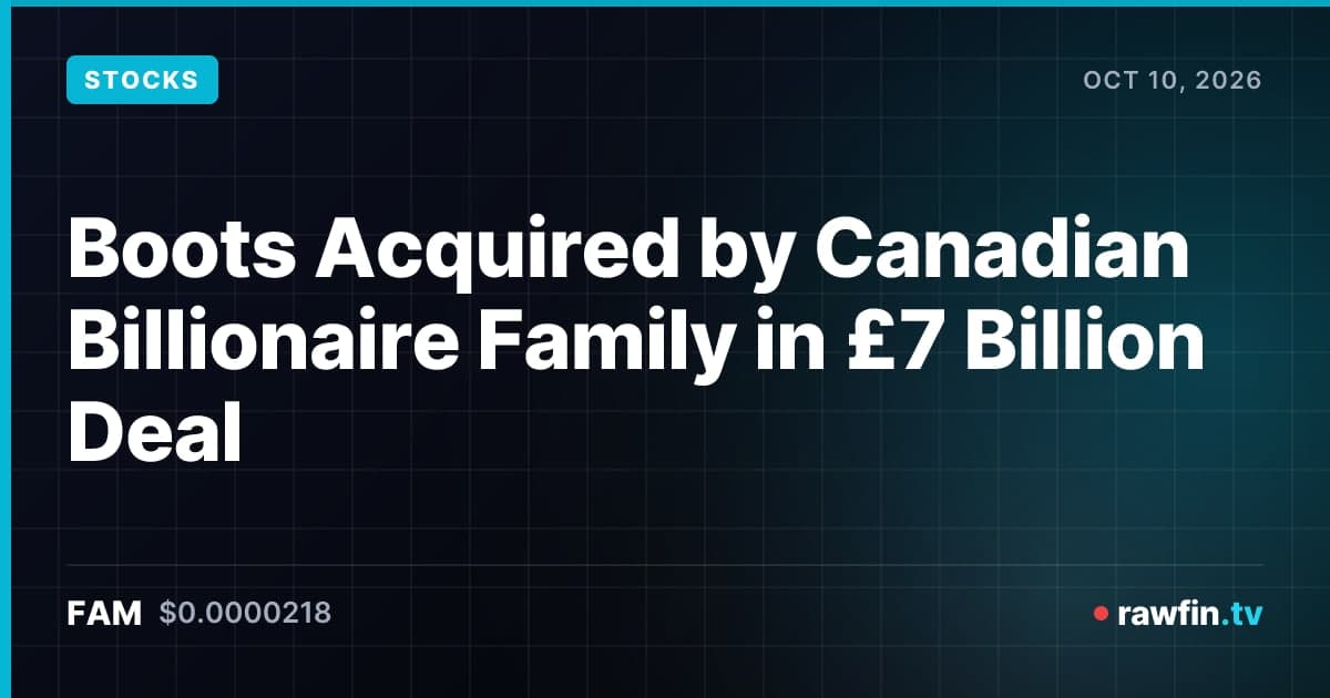 Boots Acquired by Canadian Billionaire Family in £7 Billion Deal