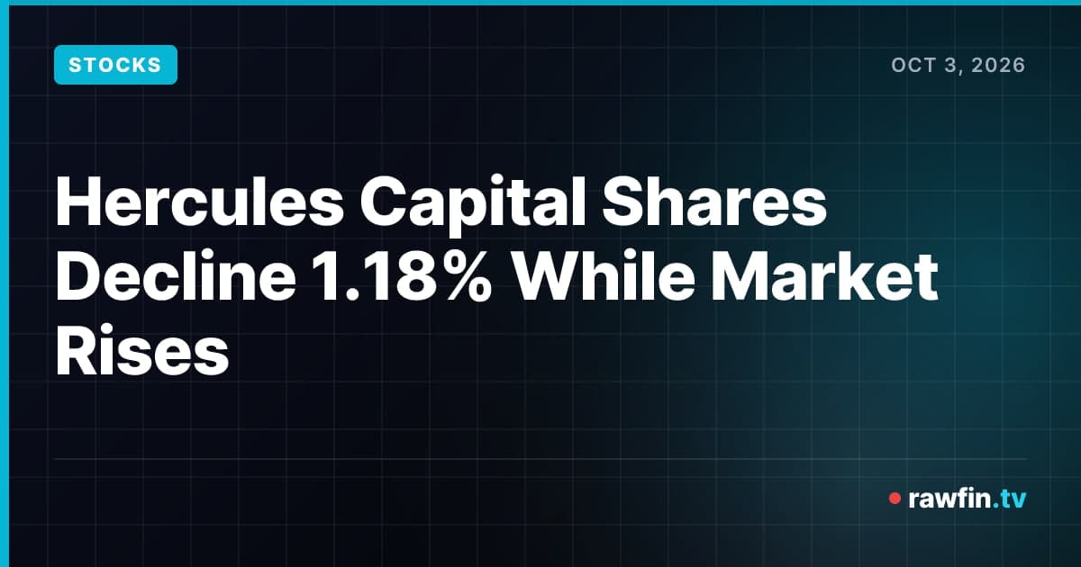 Hercules Capital Shares Decline 1.18% While Market Rises