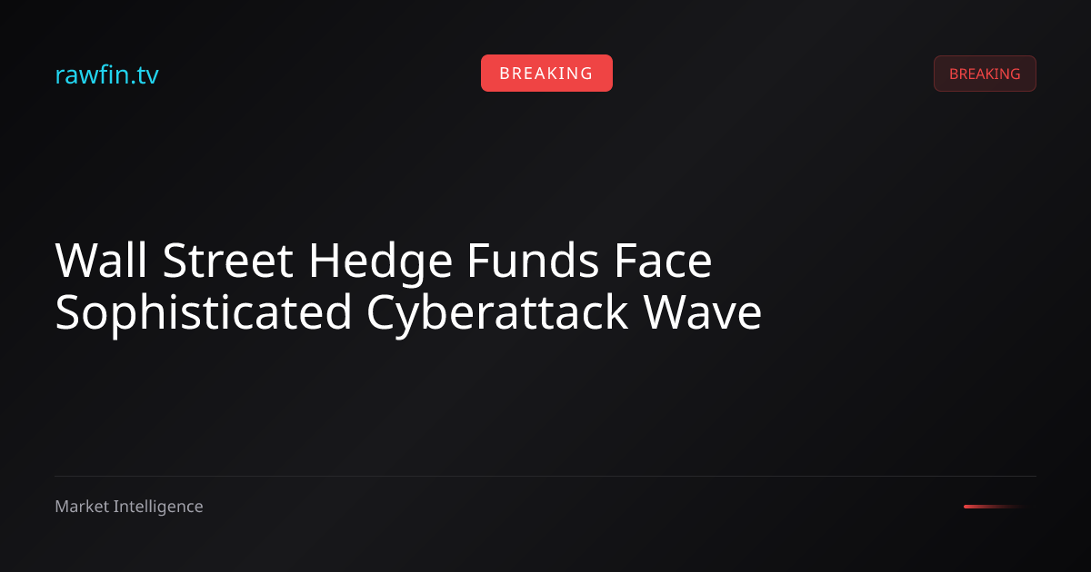 Wall Street Hedge Funds Face Sophisticated Cyberattack Wave