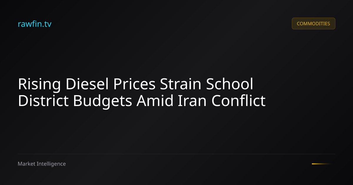 Rising Diesel Prices Strain School District Budgets Amid Iran Conflict