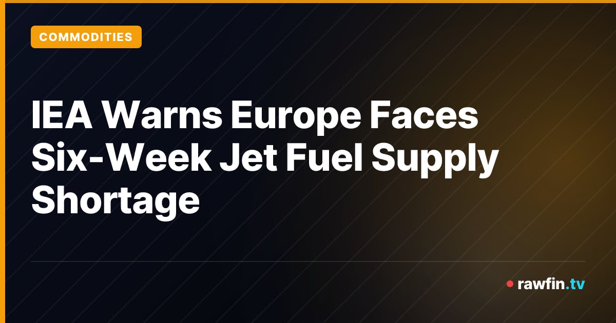 IEA Warns Europe Faces Six-Week Jet Fuel Supply Shortage