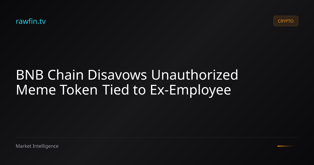 BNB Chain Disavows Unauthorized Meme Token Tied to Ex-Employee
