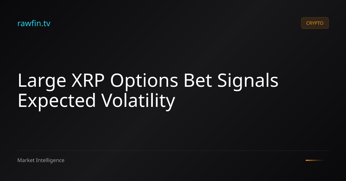 Large XRP Options Bet Signals Expected Volatility