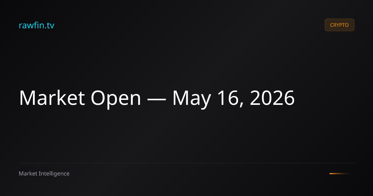 Market Open — May 16, 2026