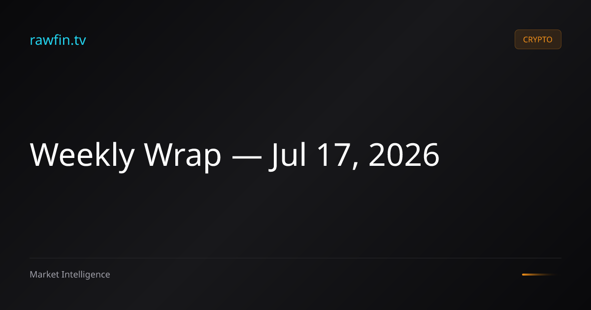 Weekly Wrap — Jul 17, 2026