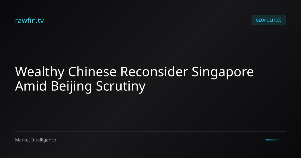 Wealthy Chinese Reconsider Singapore Amid Beijing Scrutiny