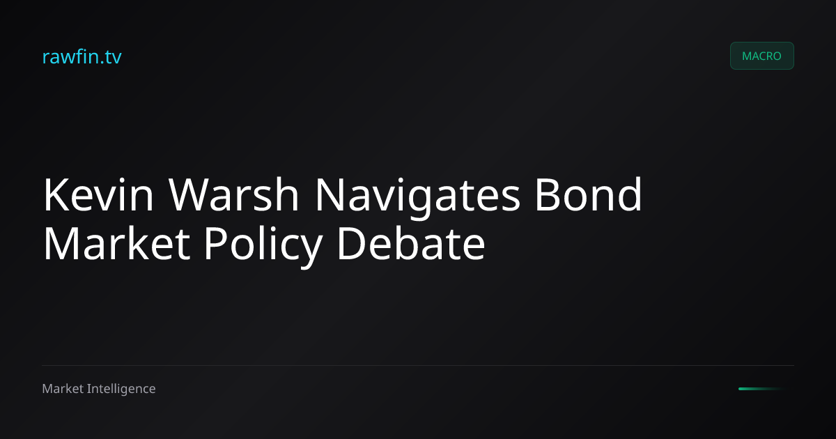 Kevin Warsh Navigates Bond Market Policy Debate