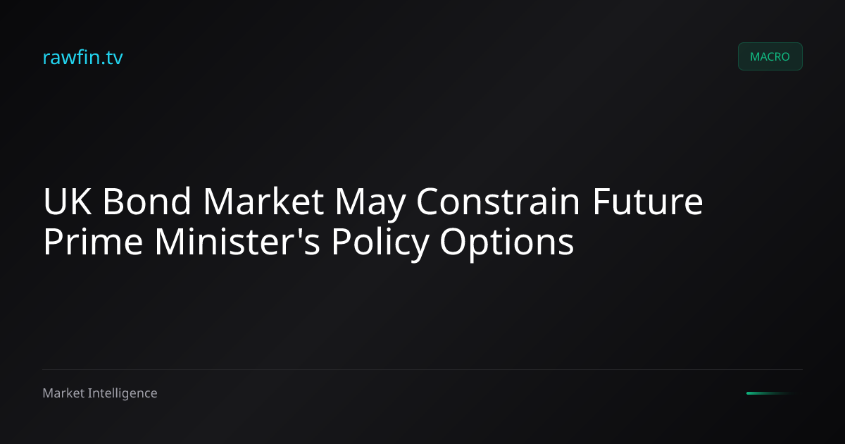 UK Bond Market May Constrain Future Prime Minister's Policy Options
