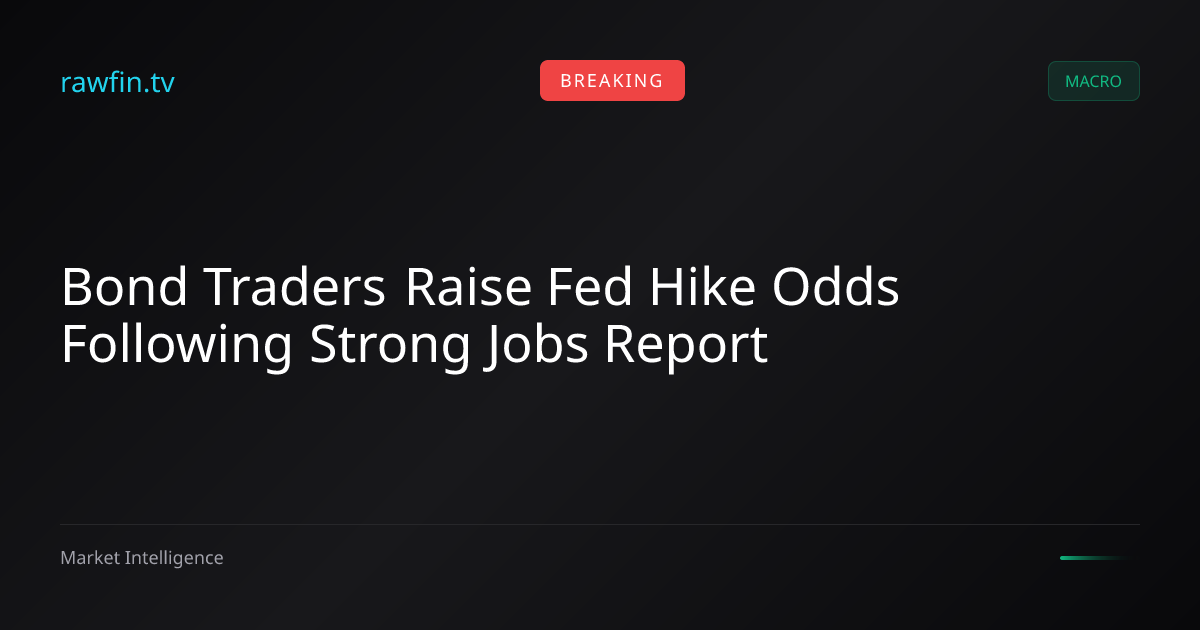 Bond Traders Raise Fed Hike Odds Following Strong Jobs Report