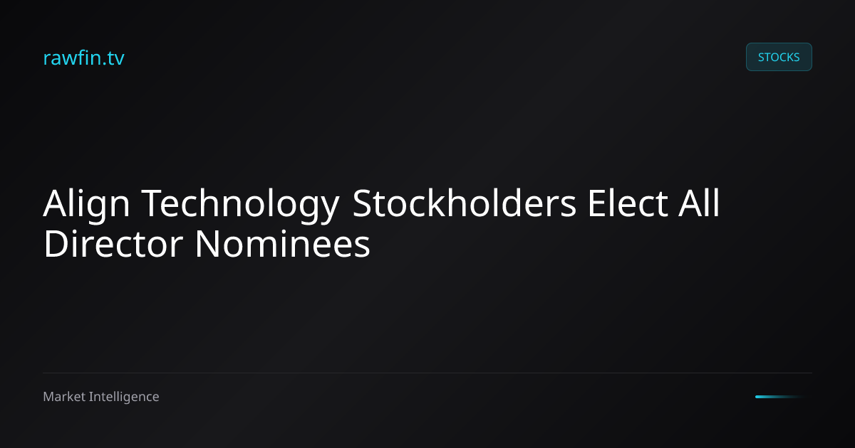 Align Technology Stockholders Elect All Director Nominees