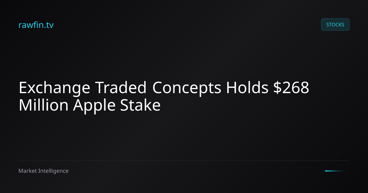 Exchange Traded Concepts Holds $268 Million Apple Stake
