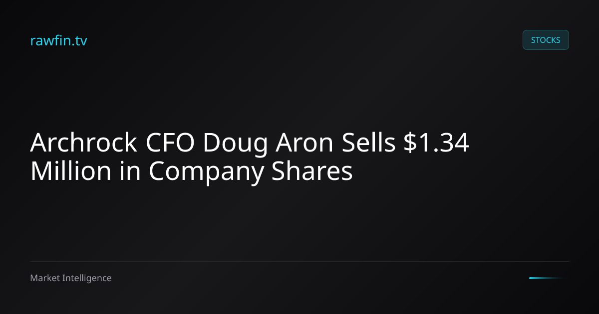 Archrock CFO Doug Aron Sells $1.34 Million in Company Shares