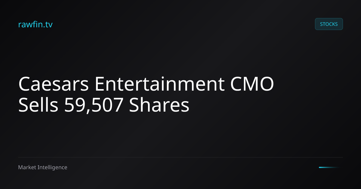 Caesars Entertainment CMO Sells 59,507 Shares