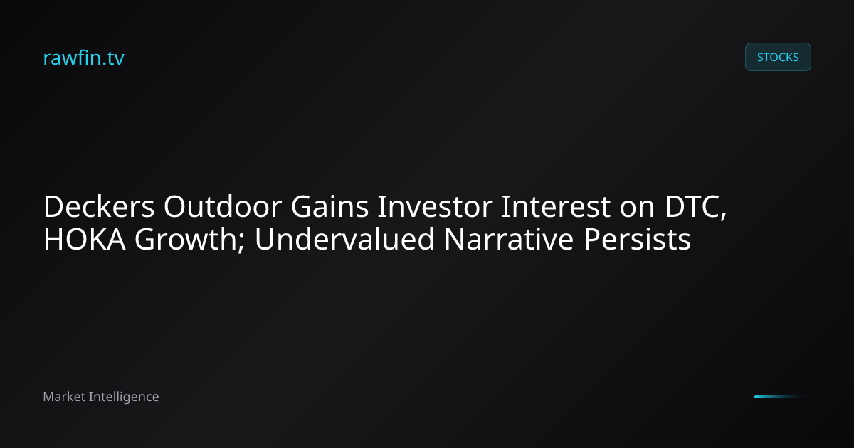 Deckers Outdoor Gains Investor Interest on DTC, HOKA Growth; Undervalued Narrative Persists