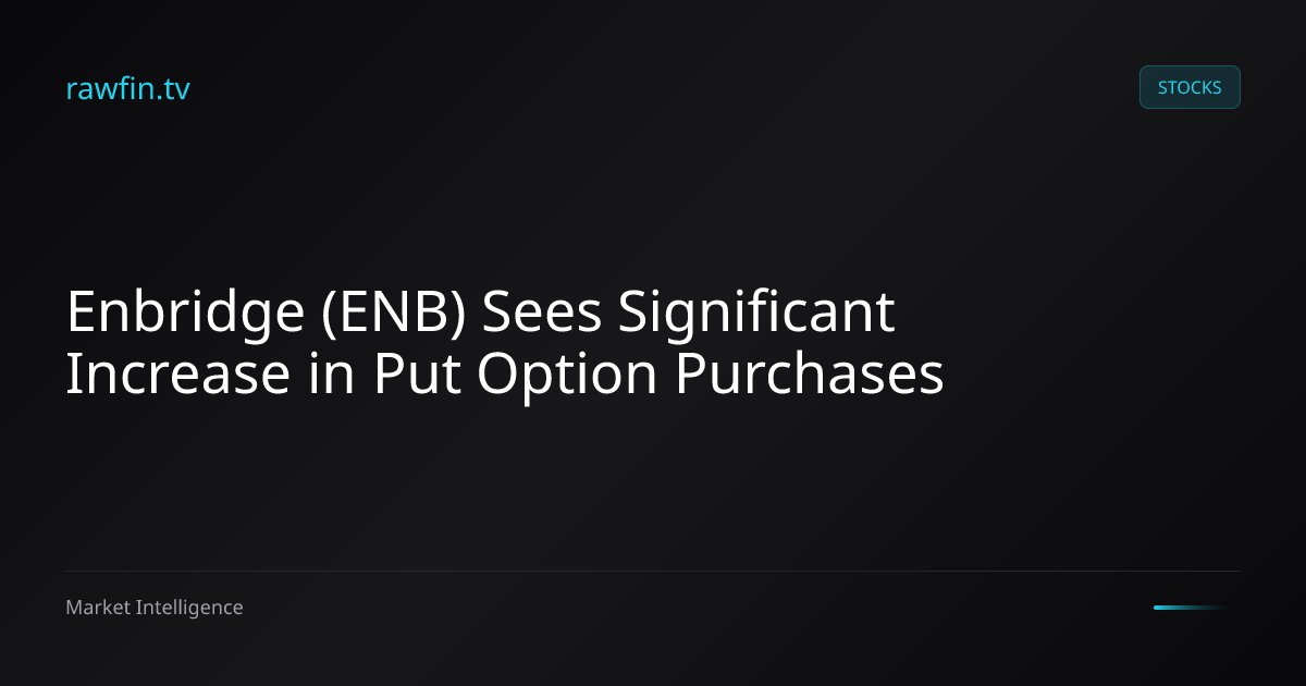 Enbridge (ENB) Sees Significant Increase in Put Option Purchases