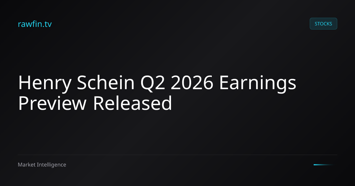Henry Schein Q2 2026 Earnings Preview Released