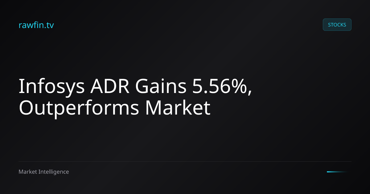 Infosys ADR Gains 5.56%, Outperforms Market