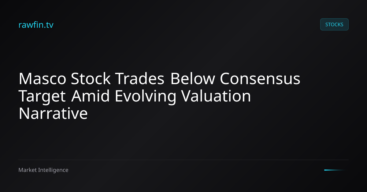 Masco Stock Trades Below Consensus Target Amid Evolving Valuation Narrative