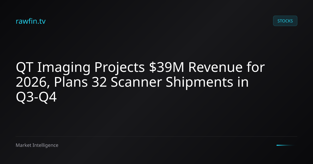 QT Imaging Projects $39M Revenue for 2026, Plans 32 Scanner Shipments in Q3-Q4