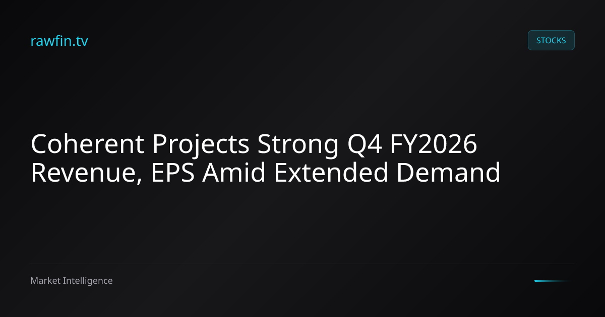 Coherent Projects Strong Q4 FY2026 Revenue, EPS Amid Extended Demand