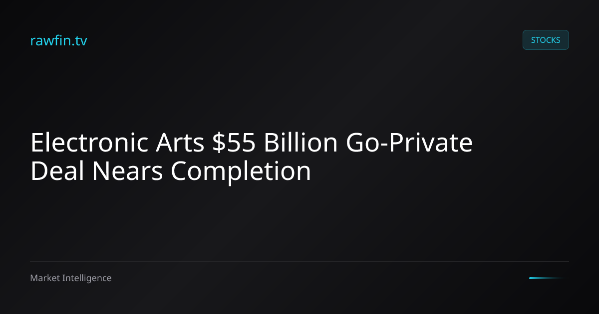 Electronic Arts $55 Billion Go-Private Deal Nears Completion