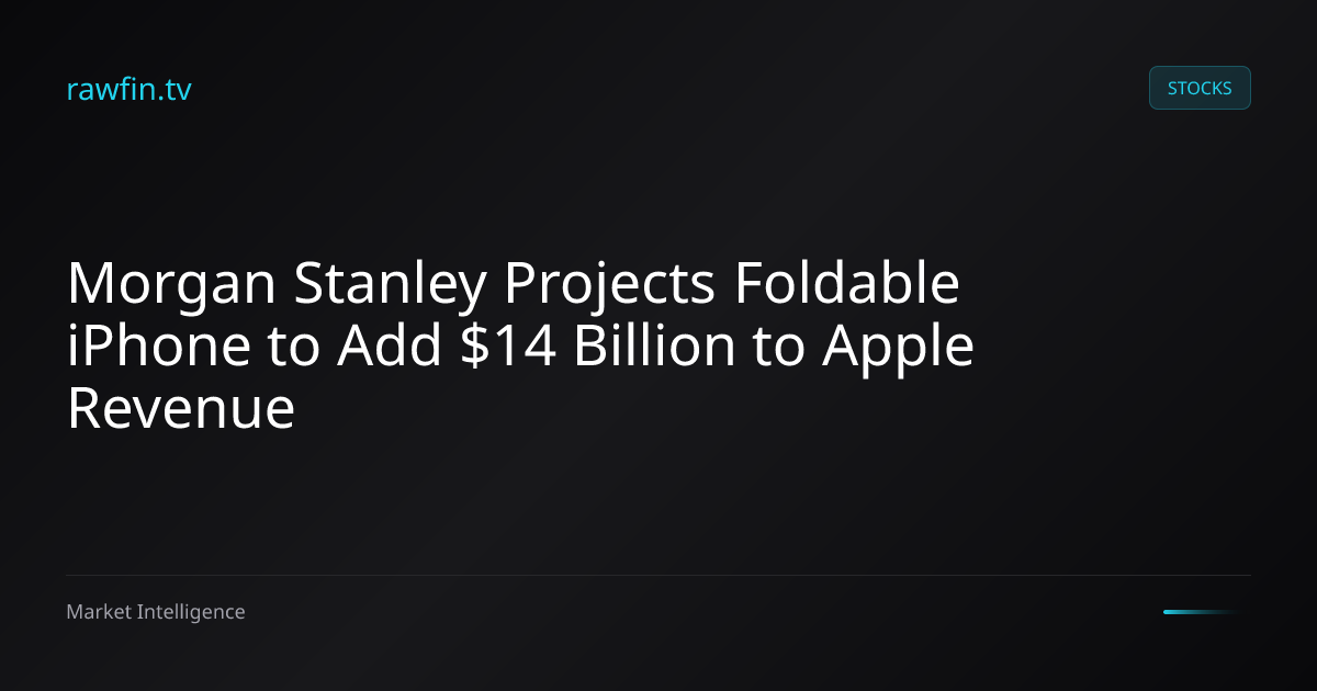 Morgan Stanley Projects Foldable iPhone to Add $14 Billion to Apple Revenue