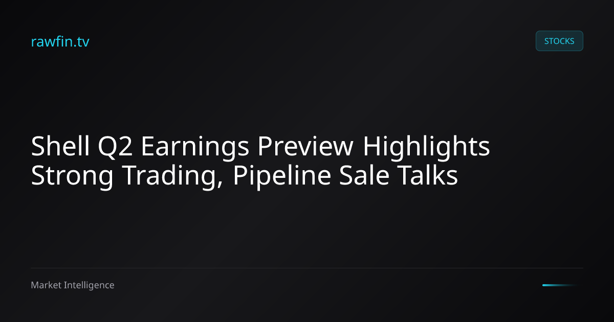 Shell Q2 Earnings Preview Highlights Strong Trading, Pipeline Sale Talks
