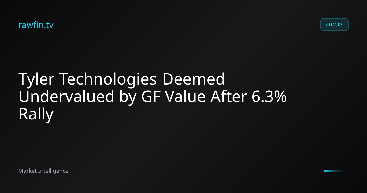 Tyler Technologies Deemed Undervalued by GF Value After 6.3% Rally