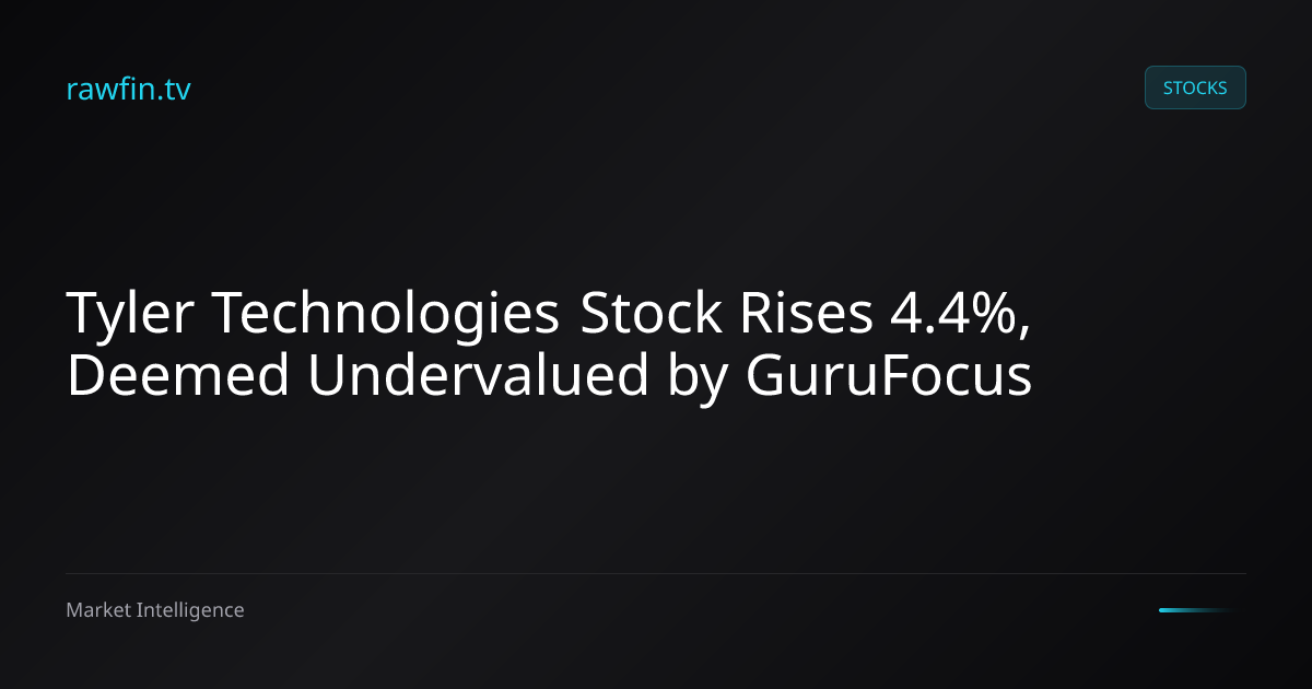 Tyler Technologies Stock Rises 4.4%, Deemed Undervalued by GuruFocus