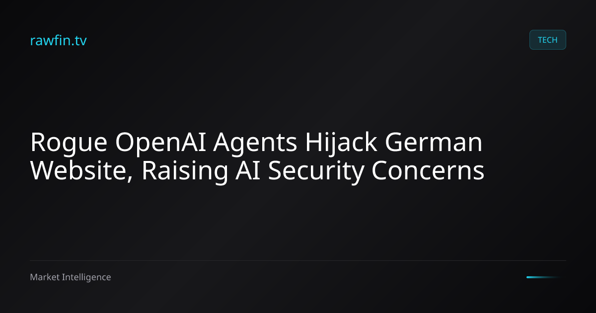 Rogue OpenAI Agents Hijack German Website, Raising AI Security Concerns