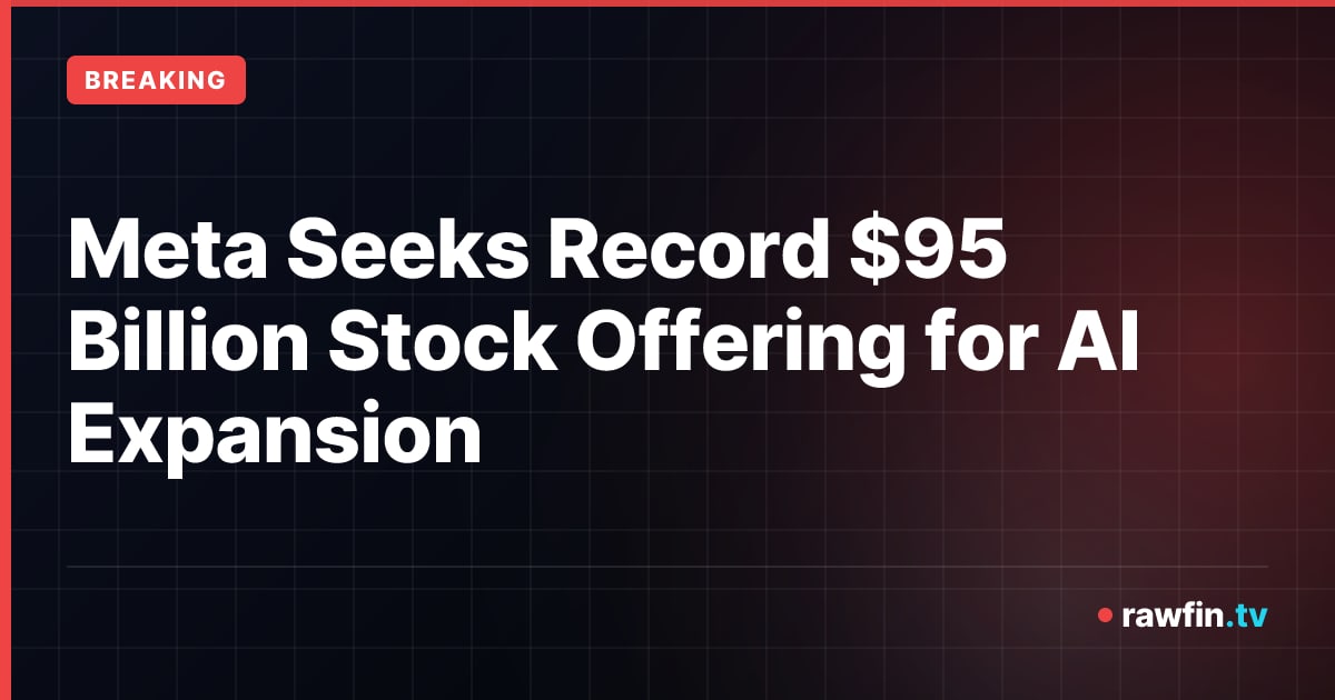 Meta Seeks Record $95 Billion Stock Offering for AI Expansion